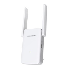 Mercusys ME80X WLAN Amplifier Wi-Fi 6 Repeater, AX3000 Dual Band (574 Mbps at 2.4 GHz, 2402 Mbps at 5 GHz), Gigabit Port, App Control, Signal Strength Display, AP Mode