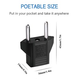 Inovat 8 PCS American USA to European Outlet Plug Adapter