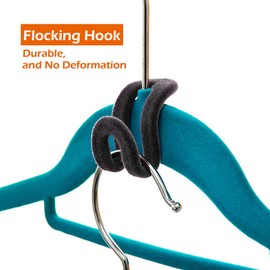 JUHONNZ Clothes Hanger Connectors, 24 Pieces Mini Hooks for Hangers, Non-Slip Hangers, Organiser, Clothes Rack, Space-Saving Hangers for Wardrobe, Bath