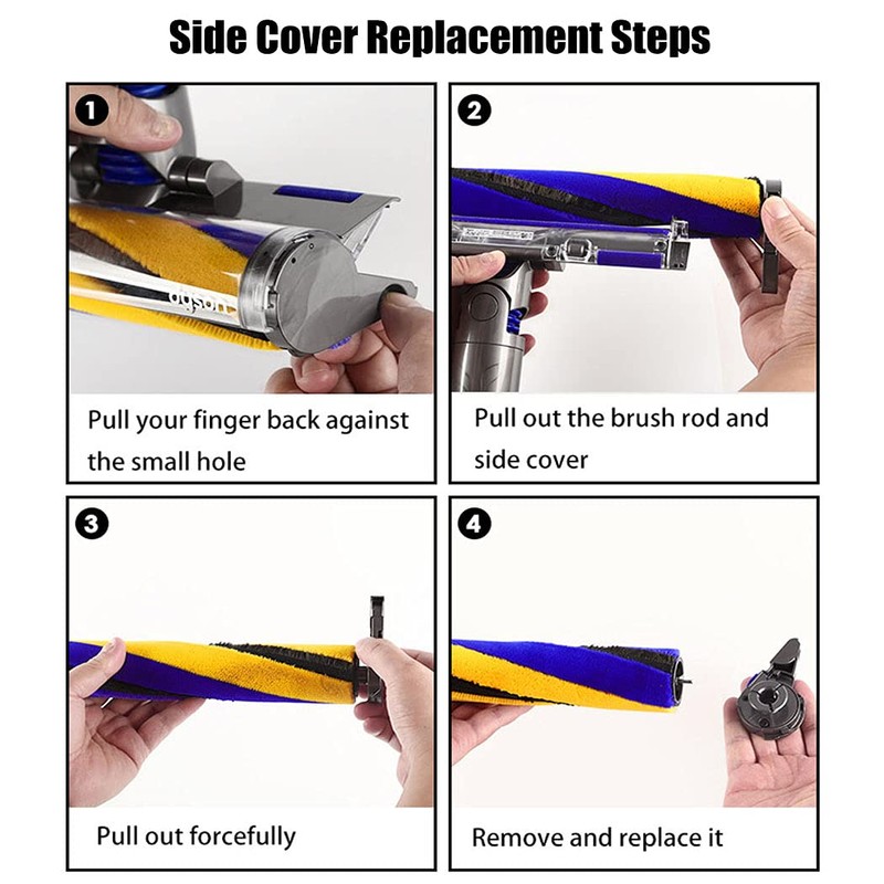 Odashen Applicability Roller Brush Bar End Cap Cover Replacement for