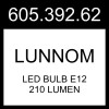 IKEA LUNNOM LED Bulb E12 210 Lumen 605.392.62