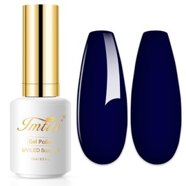Imtiti Royal Blue Gel Polish, 0.5 Fl Oz Soak Off LED UV Nail Gel Kit for Autumn Winter DIY Nail Art Manicure Salon