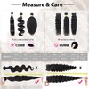 Deep Wave Human Hair Bundles with Closure Brazilian Hair 3