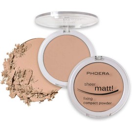 2x PHOERA Sheer Matt Compact Foundation Powder - Makeup Base Fixer Setting Powder (203 Nude) - Bundled by Smart Cutie