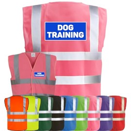 Corporate Togs DOG TRAINING Printed Waistcoat - High Visibility Safety Vest, Fully EN471 Health, Fastening Waistcoat, Protective Safety Wear | Safety Apparel