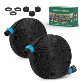 Unbranded Soaker Hoses for Garden 100 FT (50 FT X 2Pack) Heavy Duty Drip Irrigation Hose