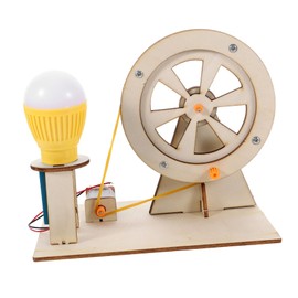 Totority Manual Hand Crank Generator DIY Assembly Science Kit for Educational Stem with Light Bulb Enhances Practical Skills and Concentration for Boys Random Color