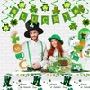 PLULON 40Pcs St. Patrick's Day Decorations, Lucky Banner, Shamrock Hanging