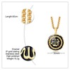 Mgutillart Punk Rock Stainless Steel Allah Medallion Pendant Enamel Necklace(Gold)