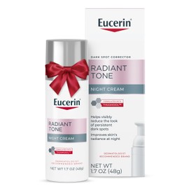 Eucerin Radiant Tone Night Cream, Dark Spot Corrector with Thiamidol, Night Moisturizer for Face Helps Visibly Reduce the Look of Dark Spots, All Skin Types, Holiday Gifts for Self Care, 1.7 Oz Bottle