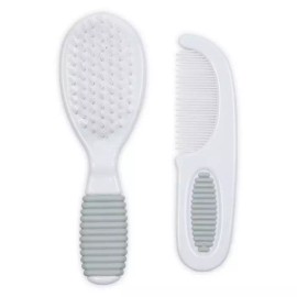 Nûby Nuby Baby Comb & Brush Set  - 0+ Months - Boy or Girl - Soft Nylon Bristles - Bears