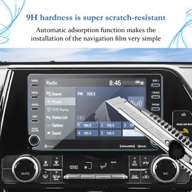 SKTU 2020 2021 2022 Highlander Screen Protector for 2020 2021 2022 Toyota Highlander 8 Inch Navigation Highlander 2022 Accessories Tempered Glass 9H Hardness Anti-Scratch&Glare Ultra Clear