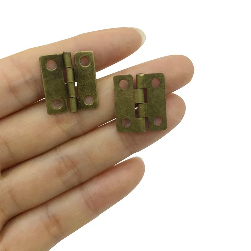 100pcs Small Box Hinges, Granmp Jewelry Box Hinges Retro Butt