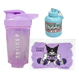 Shaker Kuromi En Kit Toalla Porta Proteina Gymrat                                                                                                     