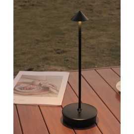 XMINKDZA 2Pack Cordless Table Desk Lamp with USB-A Output Port, 7000mAh Portable Led Table Light, Outdoor Waterproof Table Lamp for Dining Restaurant Patio Home, 3 Light Color Stepless Dimming