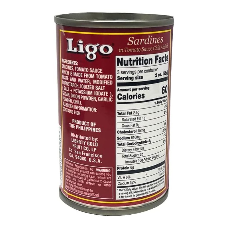 Sardines in Tomato Sauce with Chili Added (Spicy) - 5.5oz