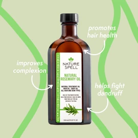 Nature Spell Rosemary Oil for Hair & Skin 150 ml with FlexiFlow Detangling Hair Brush, Rosemary Oil for Hair Growth, Eliminates Knots & Reduces Breakage, Made in the UK