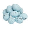 Creative Co-Op Boxed Set of 12 Blue Speckled Ceramic Robin