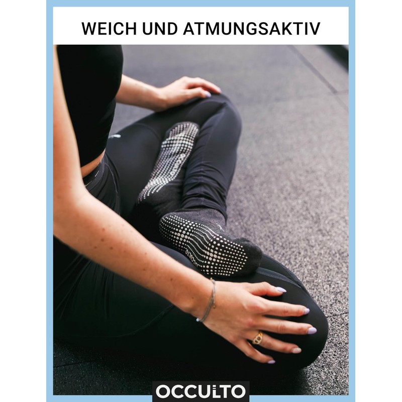 Occulto Women's & Men's Yoga Socks 2-4 Pack (Model: Mady),