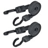 MARRTEUM 24 Inch Flat Adjustable Bungee Cords with Hooks Heavy