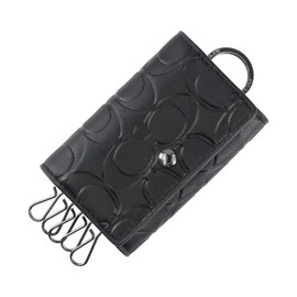 Coach 5 Ring Key Case CX143 QB/BK QB/BLACK, black