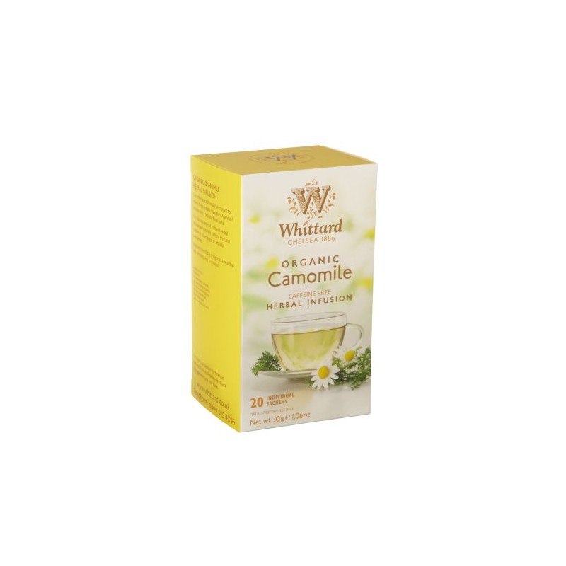 Whittard Organic Camomile Herbal Infusion 20 Tag & Envelope Teabags