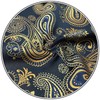 SHLAX&WING Paisley Black Golden Pocket Square Men's Necktie Silk MH10