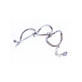 Karen Millen Oversized Chain Bracelet For Women (Silver/Crystal)