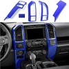 Keptrim for F150 Blue Central Console Air Conditioner Panel Trim