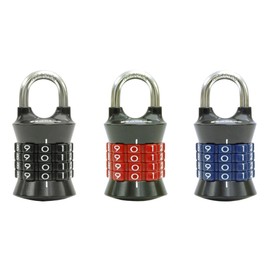 Master Lock Locker Lock Set Your Own Combination Padlock, 3 Pack, Colors May Vary, 1535EC3