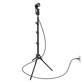 LimoStudio, Bulb AC Socket for Light Umbrella, Photo Bulb with Light Stand Tripod, Single Lamp Head Umbrella Holder, 11 feet Extended Cable Longer Than Standard, AGG2945
