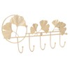 Wall Coat Rack Ginkgo Leaf Design Simple Elegant Style Wide