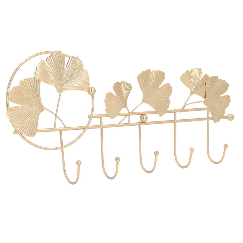 Wall Coat Rack Ginkgo Leaf Design Simple Elegant Style Wide