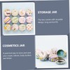 Mikinona 12pcs Round Empty Lip Balm Storage Jars Tin Plate