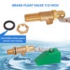 LIUCOGXI 1/2 Inch Brass Float Valve Water Valve with Adapter