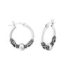 Bungsa Bali Hoop Earrings for Women 925 Sterling Silver 15