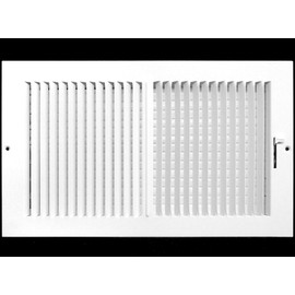 HVAC Premium 20" X 8" 2-Way-Vertical AIR Supply Grille - Vent Cover & Diffuser - Flat Stamped Face - White [Outer Dimensions: 21.75"w X 9.75"h]