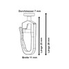 Dekondo - Pack of 200 curtain gliders with 7 mm