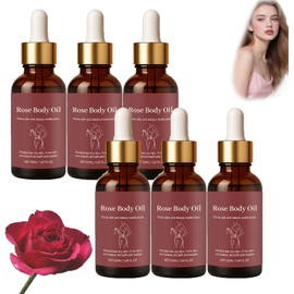 Aceite Reafirmante Corporal de Rosa, Aceite Sedoso y Tensor para una Piel Suave y Brillante, Sérum Reafirmante e Hidratante que Reduce las Líneas de Expresión, Hidrata y Suaviza la Piel (6 PCS)
