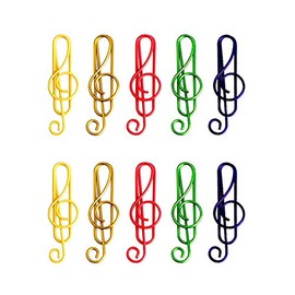 CellCase 50 Pieces Music Paper Clips Musical Notes Clips Note Style Paper Clips Holders Clamps for Desk Bookmark Office School