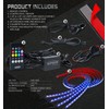 Xprite Car Underglow Neon Accent Strip Lights, 4 Pcs RGB