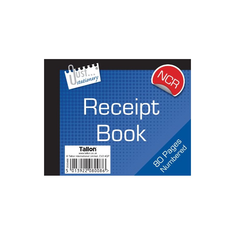 Just stationeryNCR Receipt Book 1-80 Pages
