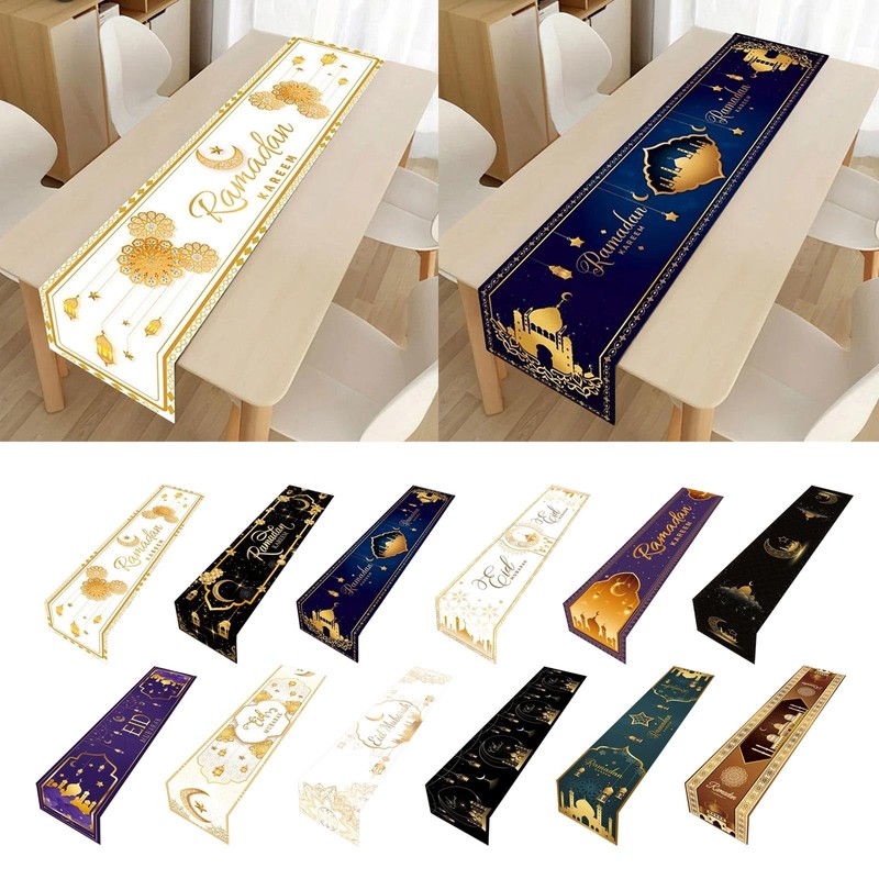 BELOWSYALER Eid Table Runner Table Setting Ramadans Decoration Dining Table