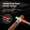 Butane Cigar Torch Lighter with Fuel Window Powerful Jet Flame