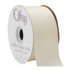 Berwick Offray 2.25" Wide Double Face Satin Ribbon, Antique White