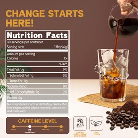 Mushroom Coffee, Instant Mushroom Coffee with 6 Mushrooms Lion’s Mane, Cordyceps, Turkey Tail & Other for Energy, Focus, Digestion, Immunity, 30 Servings (1 Pack)