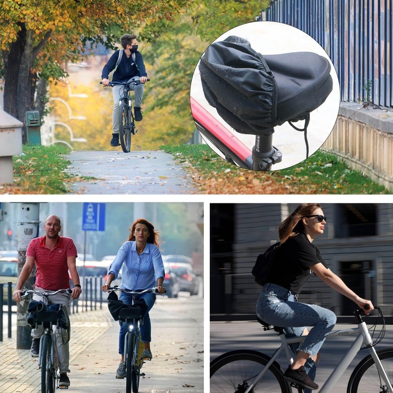 SWYSGS Saddle Cover, Waterproof Saddle Cover, Elastic Waterproof Bicycle Saddle