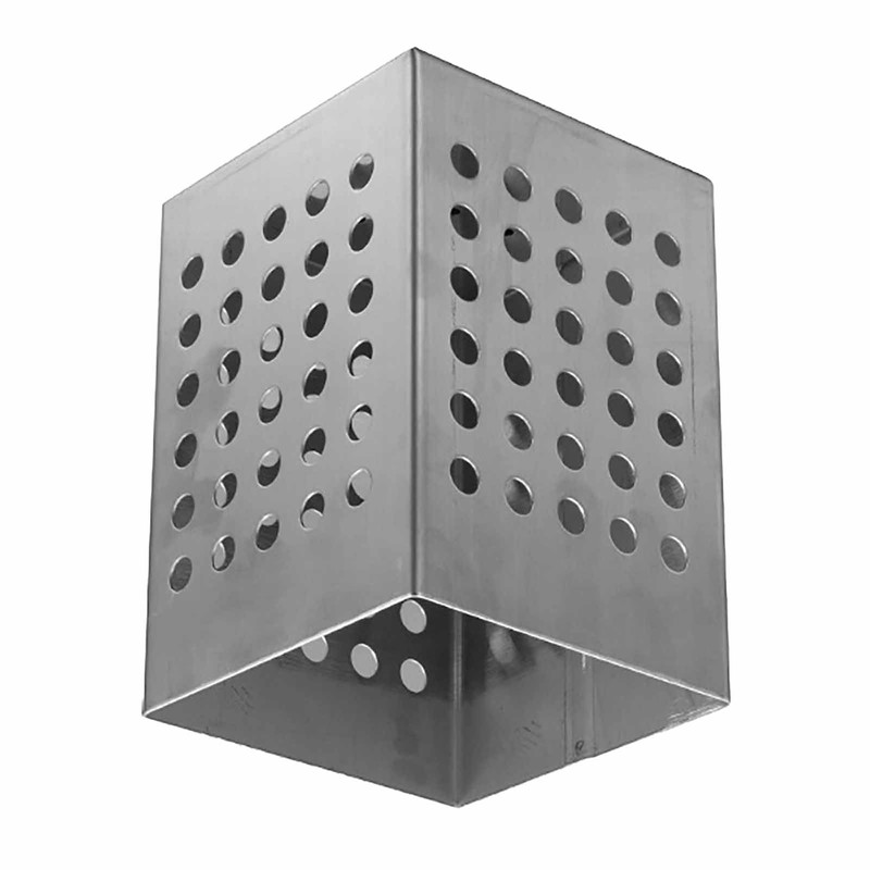 Kitchen Utensil Holder Stainless Steel Square Cutlery Drainer Countertop Utensil