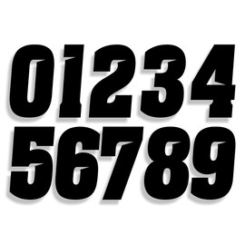 Mx & ATV Number Plate Decals | Set of 3 Decals With Your Custom Number & Color Choice | Sliced Font Style 1