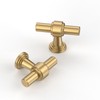 ROMATEE 10 Pack Champagne Bronze Solid Cabinet Knobs 1.46 Inch(37mm)